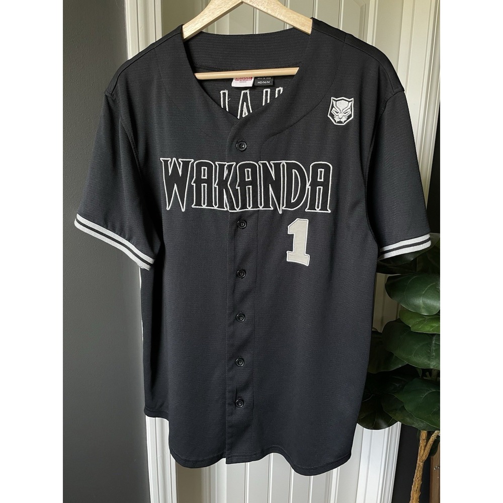 Marvel Wakanda T'Challa #1 Black Panther Jersey BoxLunch Exclusive Men's M